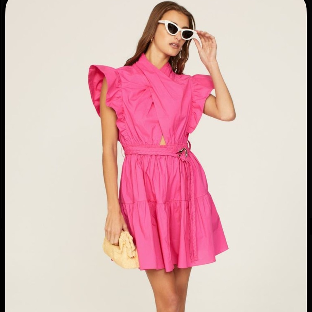 Pink Cutout Mini Dress